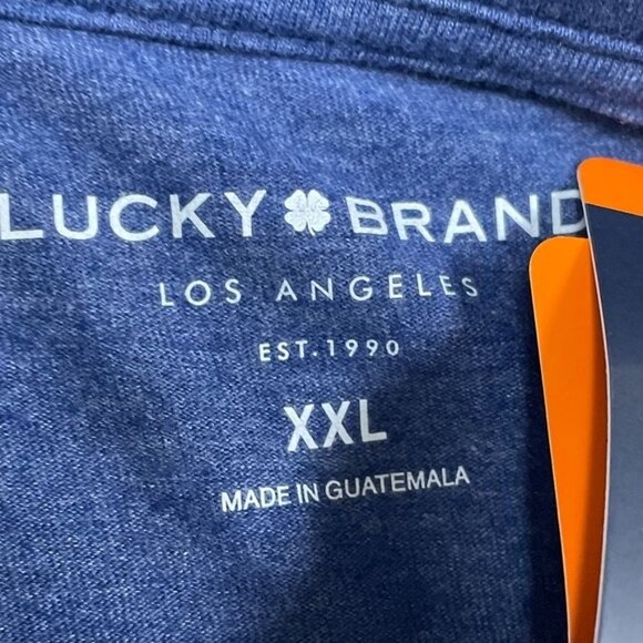 Lucky Brand Mens Graphic Tee XXL Made In Guatemala Blue a0270 - Picture 4 of 9